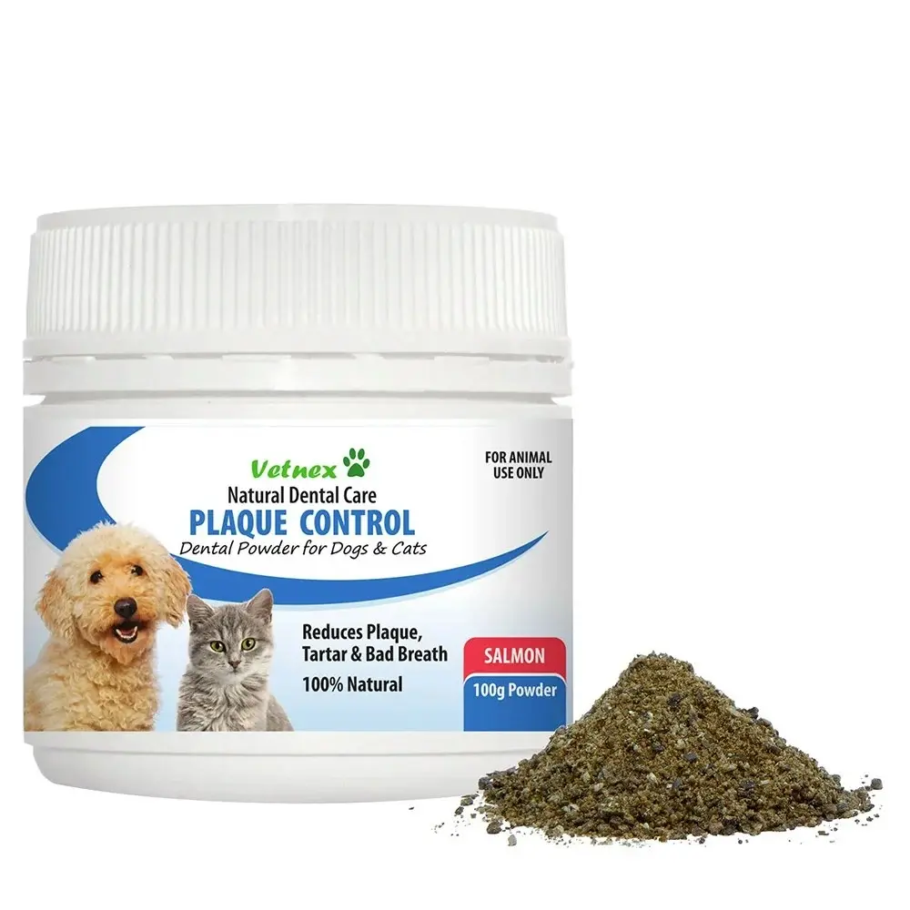 Vetnex Plaque Control Dental Powder For Dogs and Cats - Salmon - 100g