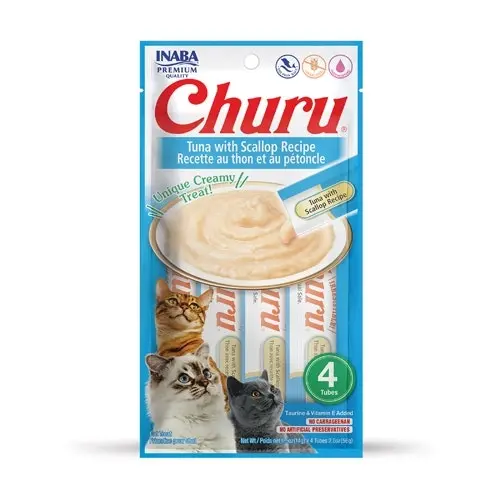 INABA Churu Cat Treats - Tuna and Scallop Pur?e