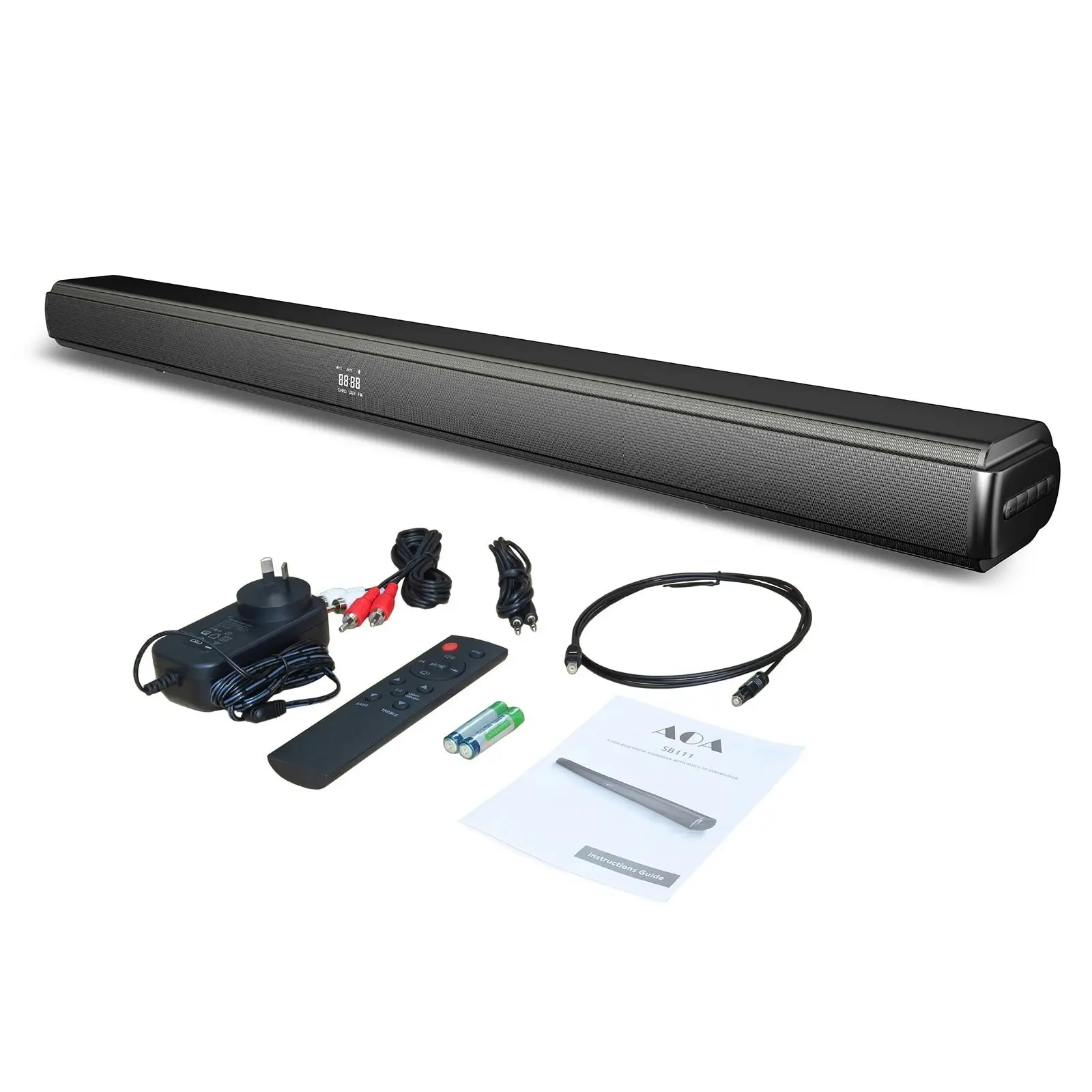 AOA SB111 2.2CH High Quality BT 5.0 120w SOUNDBAR HDMI ARC Optical USB Playback