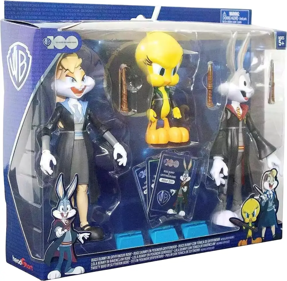 Looney Tunes X HP Bugs Bunny, Lola, Tweety Bird In Harry Potter Outfit 3-Pack