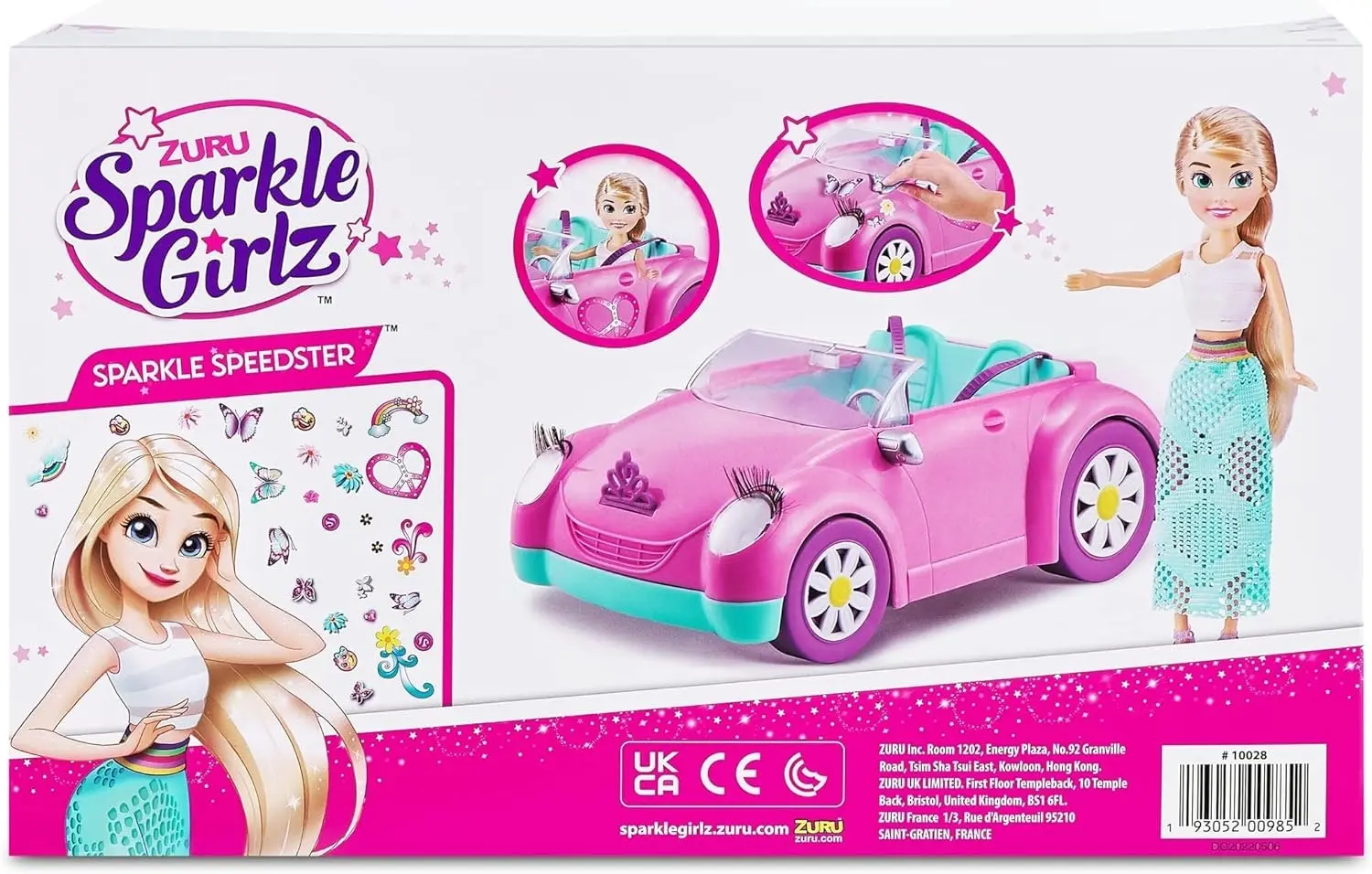 Sparkle Girlz Fashion Doll with Convertible - 10"