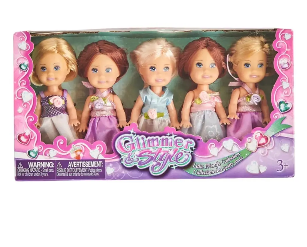 Glimmer and Style Little Friend Dolls 5-Pack