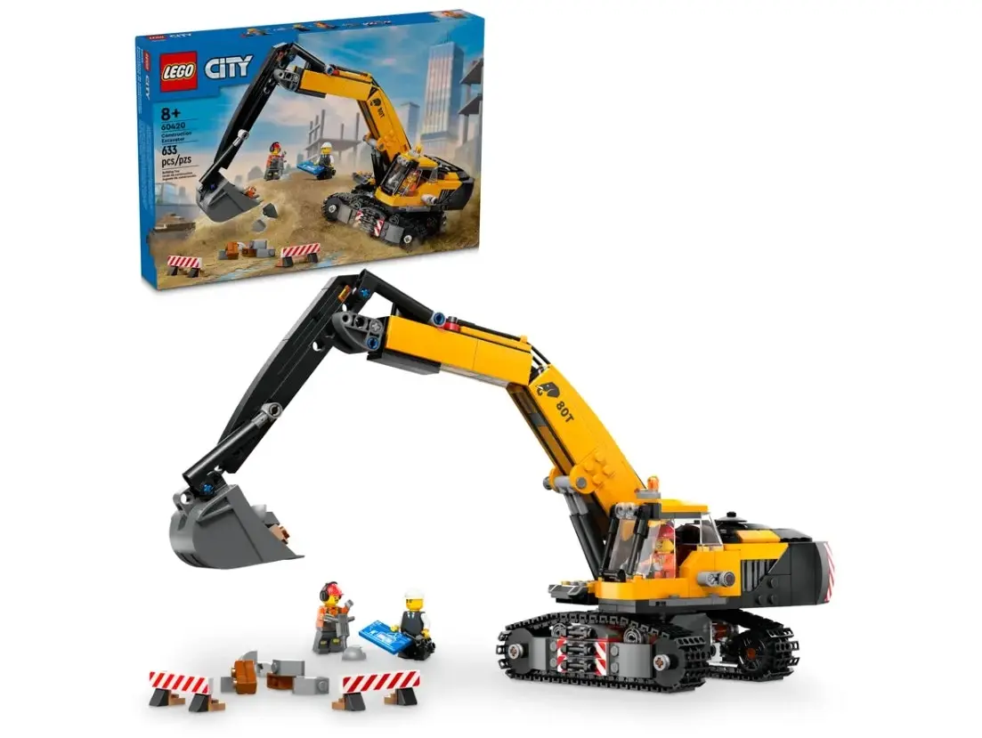 LEGO City Yellow Construction Excavator 60420