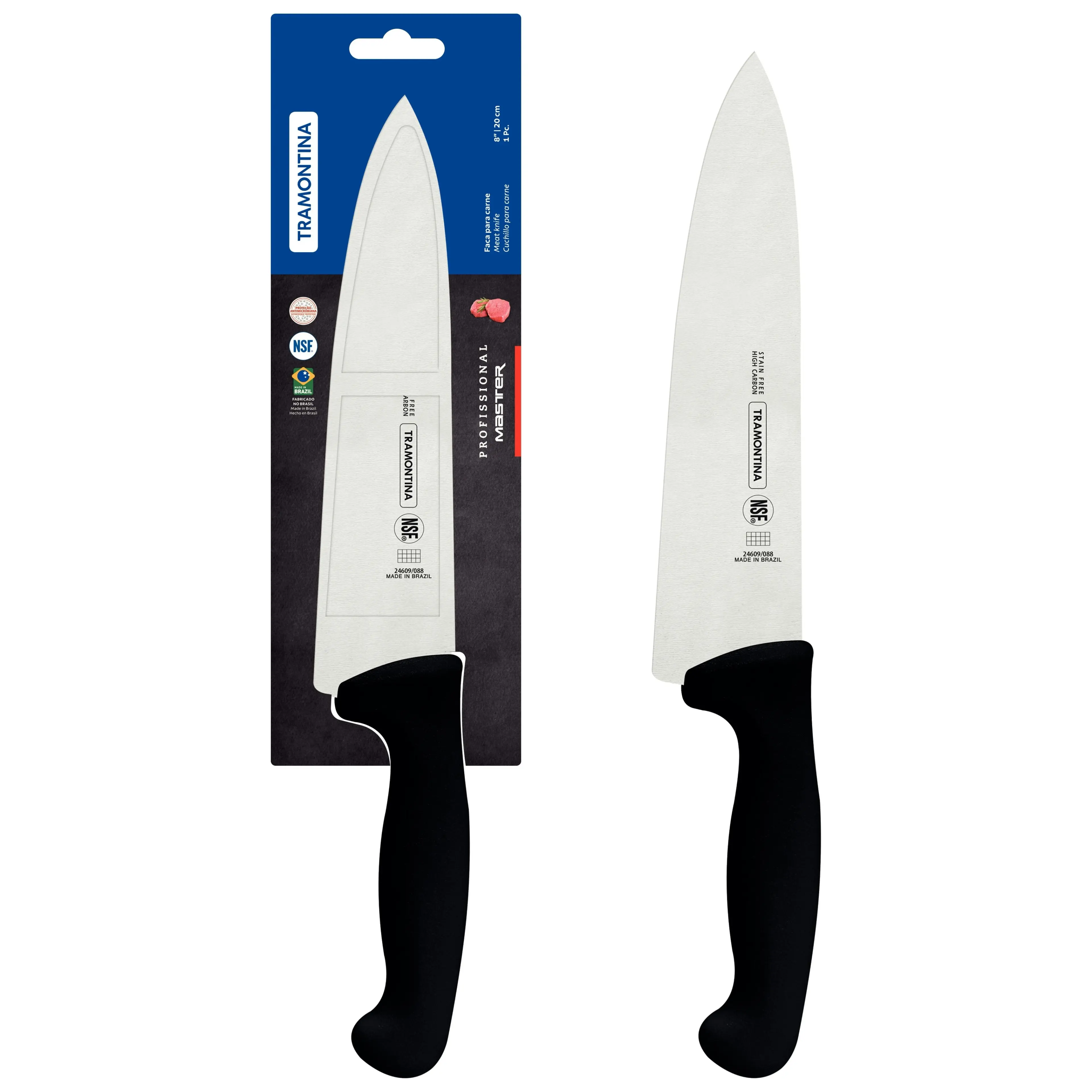 Tramontina Professional Master Black Cooks Knife, 8"