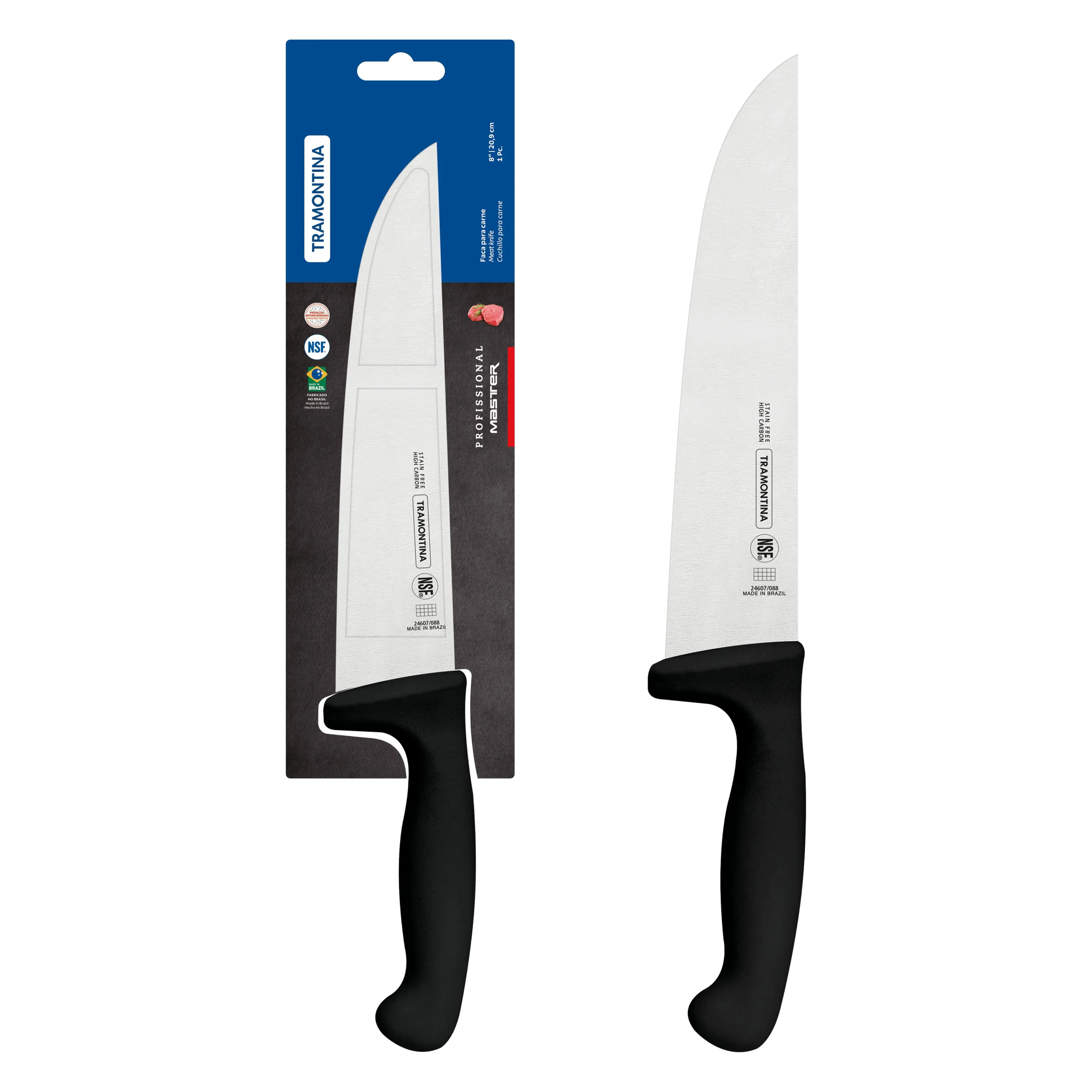 Tramontina Professional Master Black Meat Knife, 8"