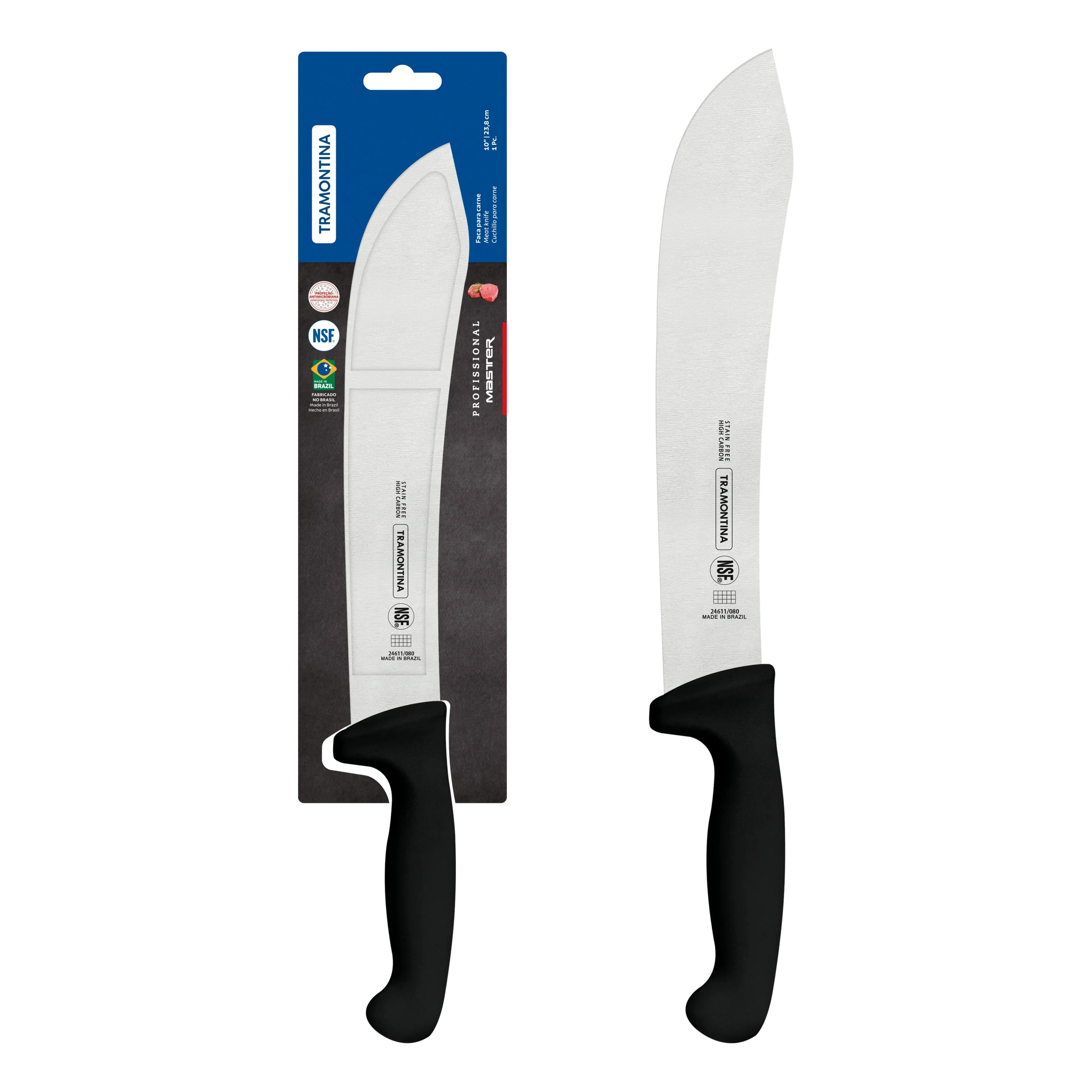 Tramontina Professional Master Black Meat Knife, 10"