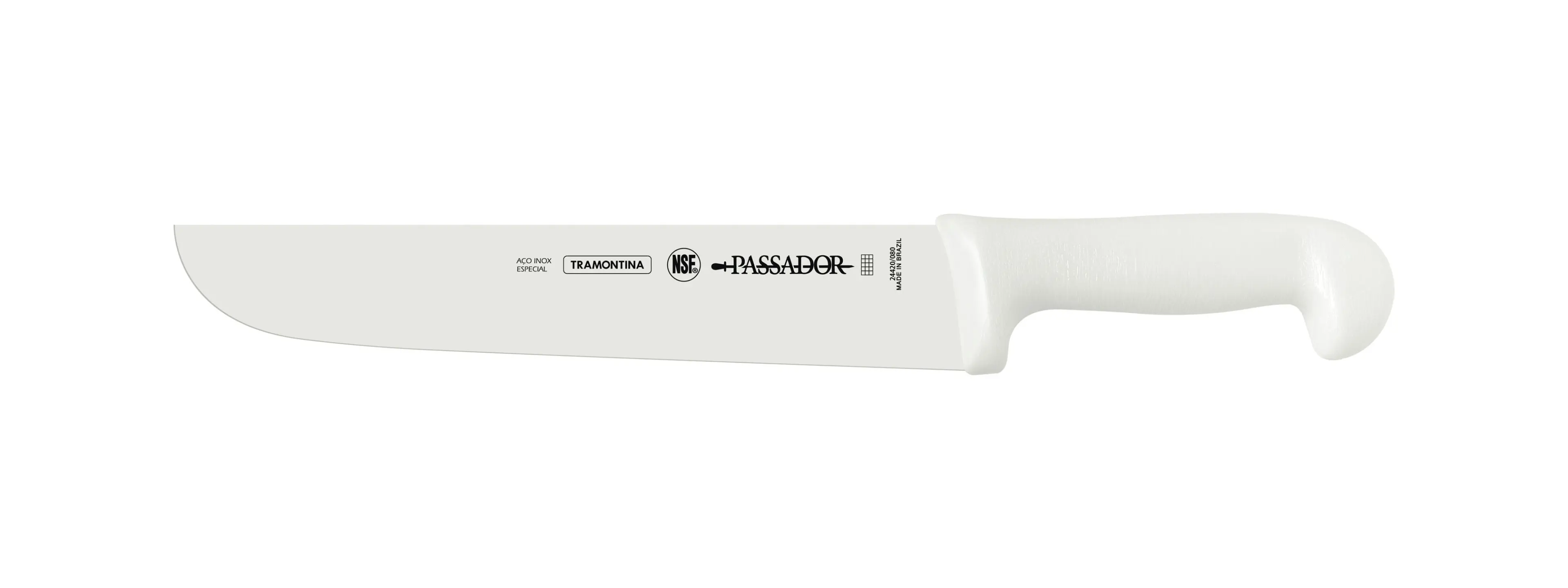 Tramontina Professional Carving Knife with Stainless Steel Blade and White Polypropylene Handle 10"