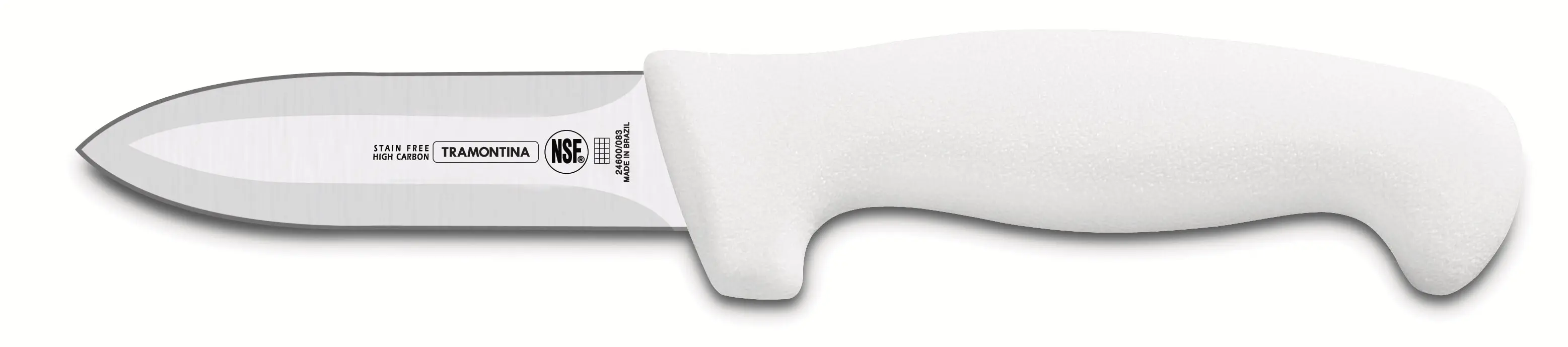 Tramontina Professional Bloodletting Knife with Stainless Steel Blade and White Polypropylene Handle 3"