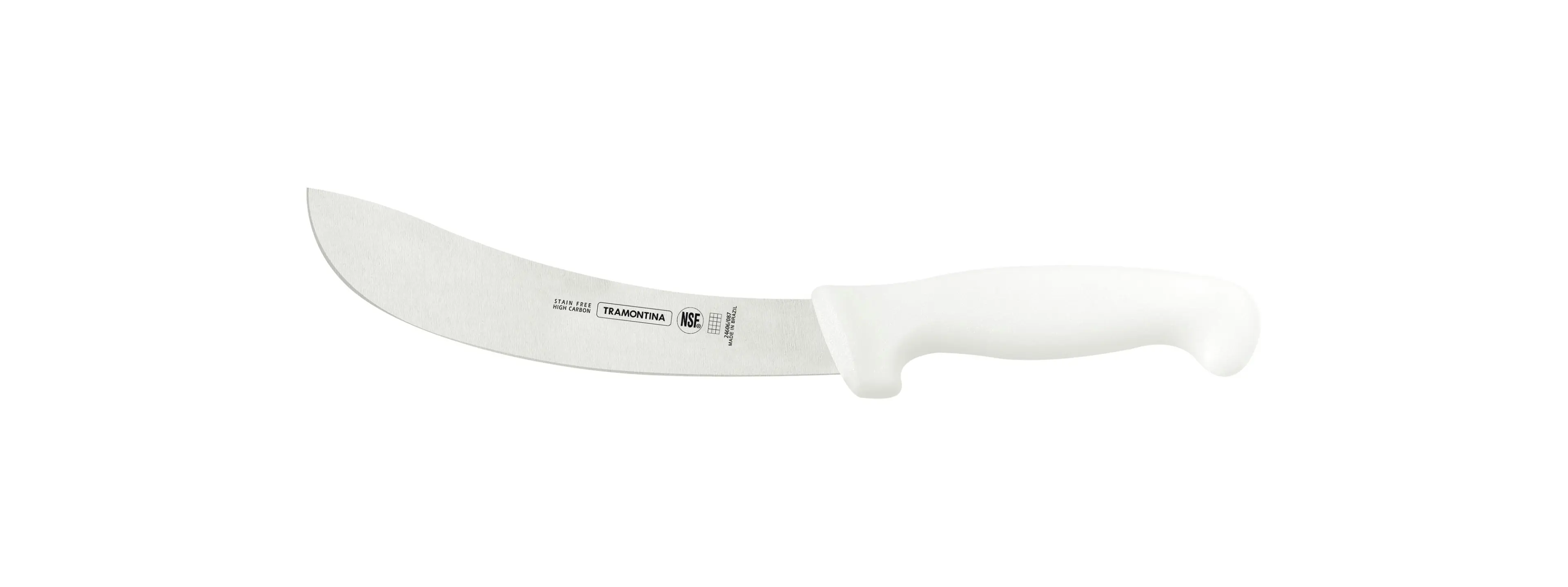 Tramontina Professional Leather and Bleeding Knife with Stainless-Steel Blade and White Polypropylene Handle 7"