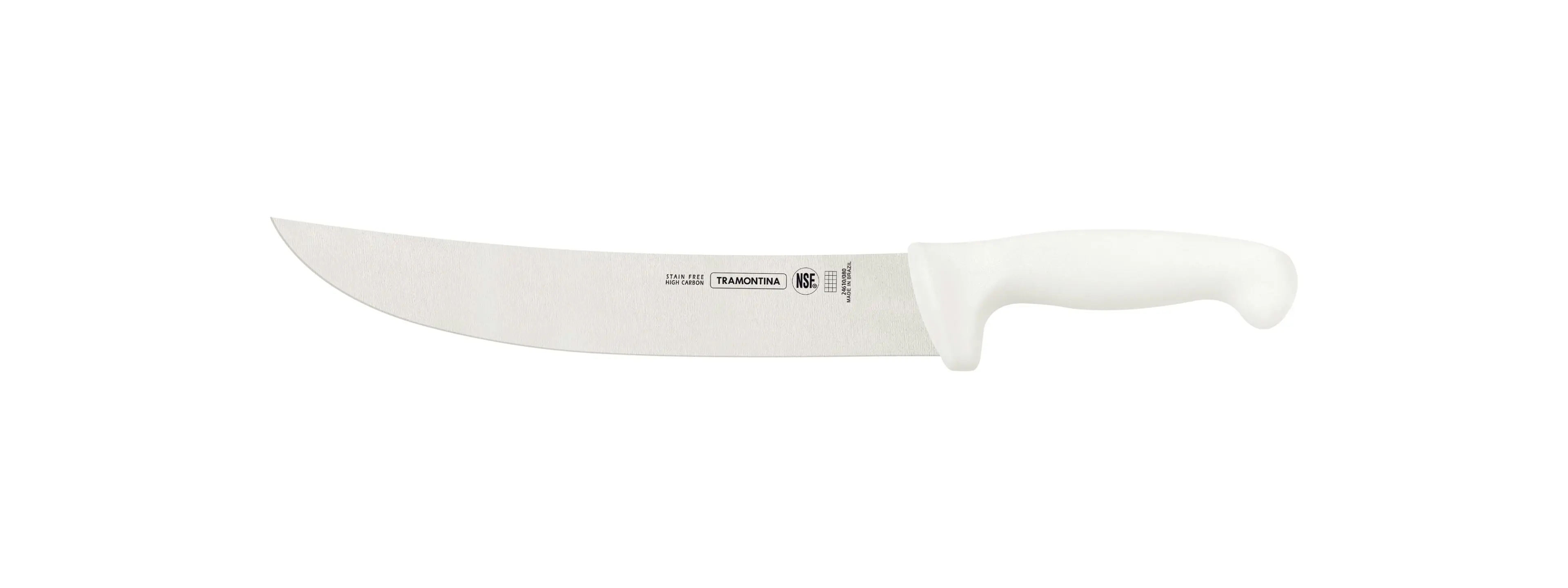 Tramontina Professional 10" Meat Knife with Stainless-Steel Blade and White Polypropylene Handle