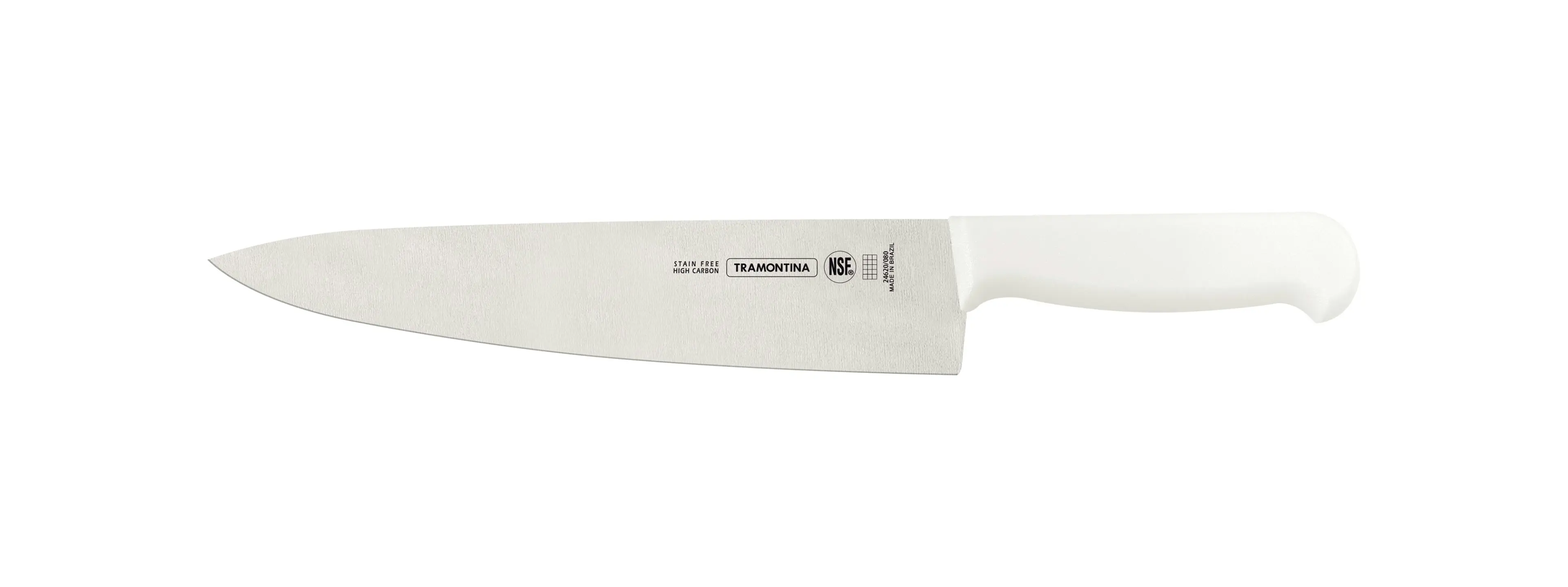 Tramontina Professional Meat Knife with Stainless-Steel Blade and White Polypropylene Handle with Antimicrobial Protection 10"