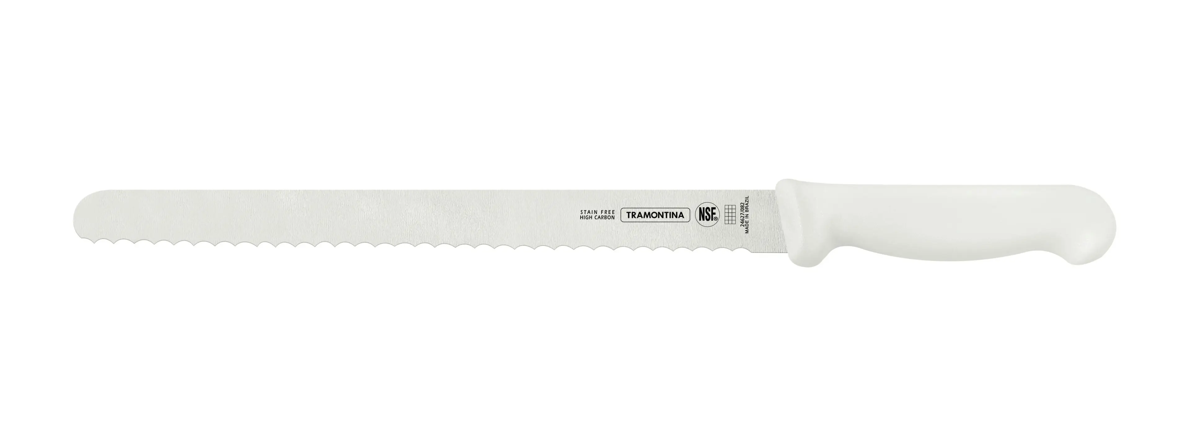 Tramontina Professional Ham Knife with Stainless-Steel Blade and White Polypropylene Handle 12"