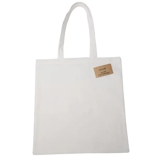 Plain Cotton Shopping Bag, White