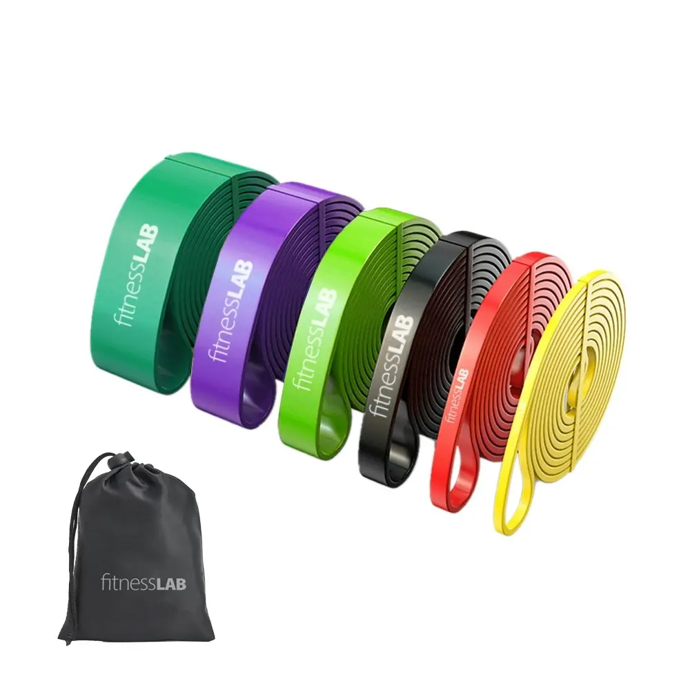 6Pcs Resistance Bands Band Power Heavy Duty Loop Set For Yoga Workout Fitness Exercise