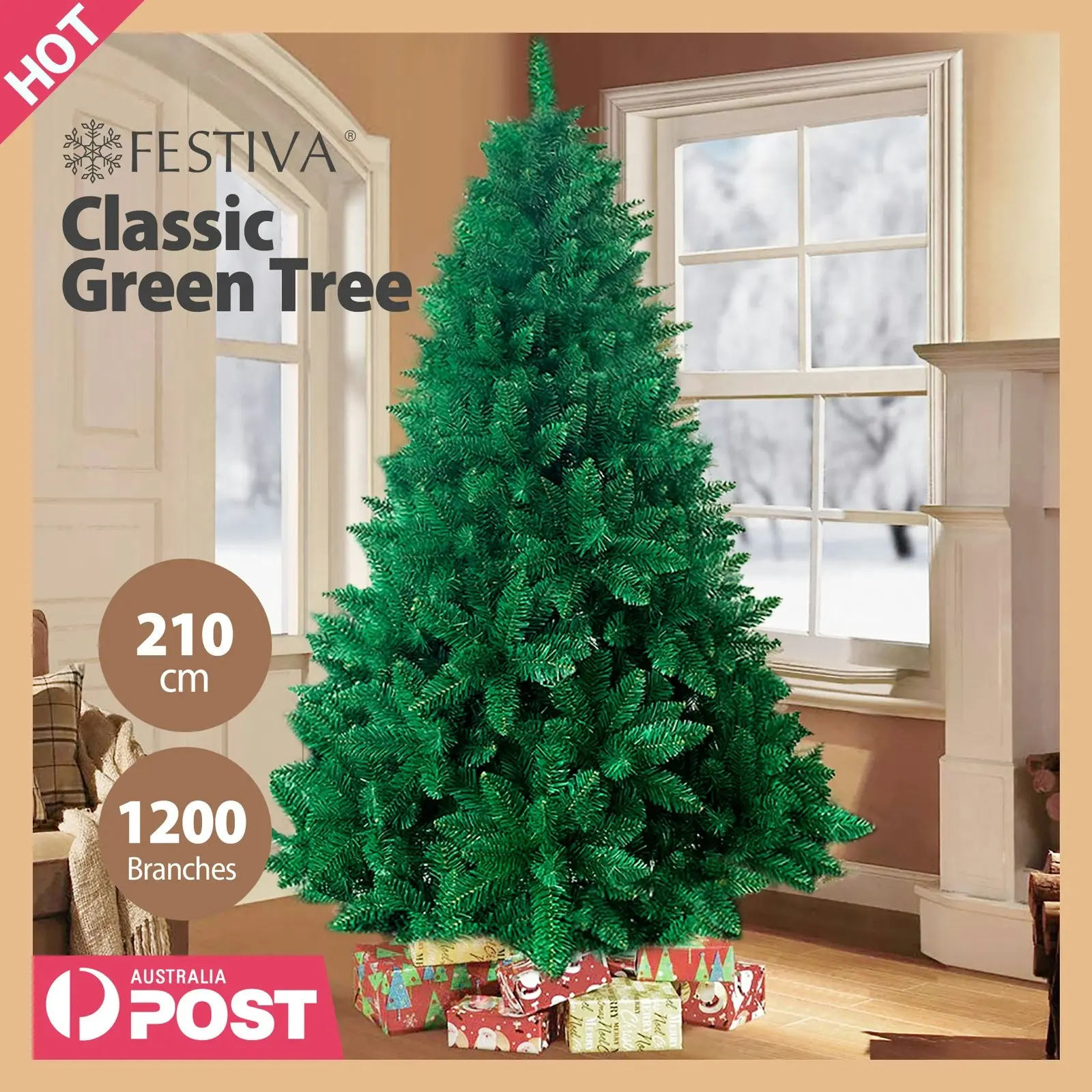 210cm Classic Green Christmas Tree