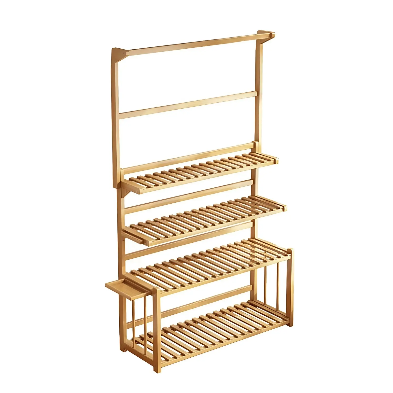 4 Tier Bamboo Wood Plant Stand Planter Shelf Storage Shelving Rack