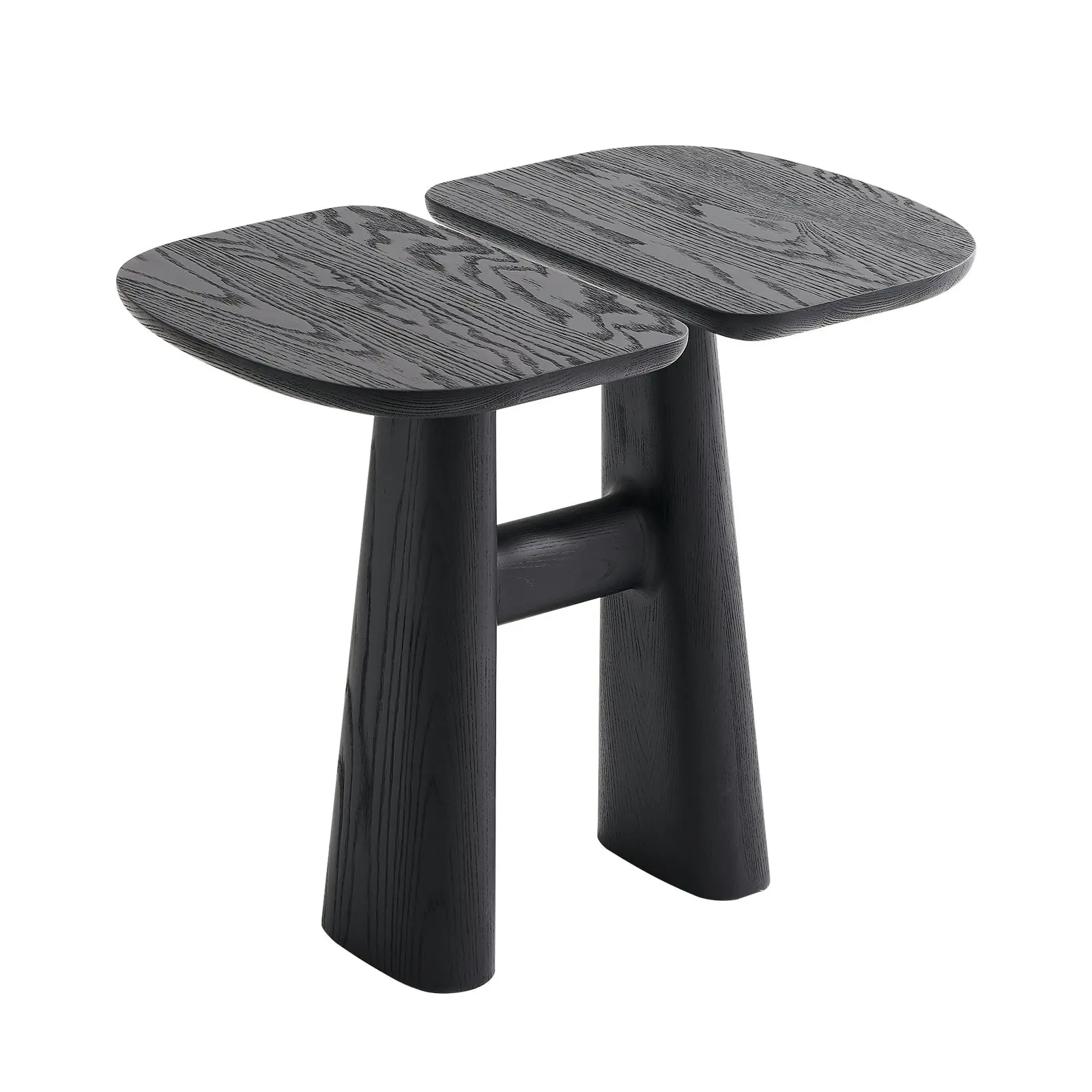 Black Solid Ash Wood Side Table Coffee Table Accent Table