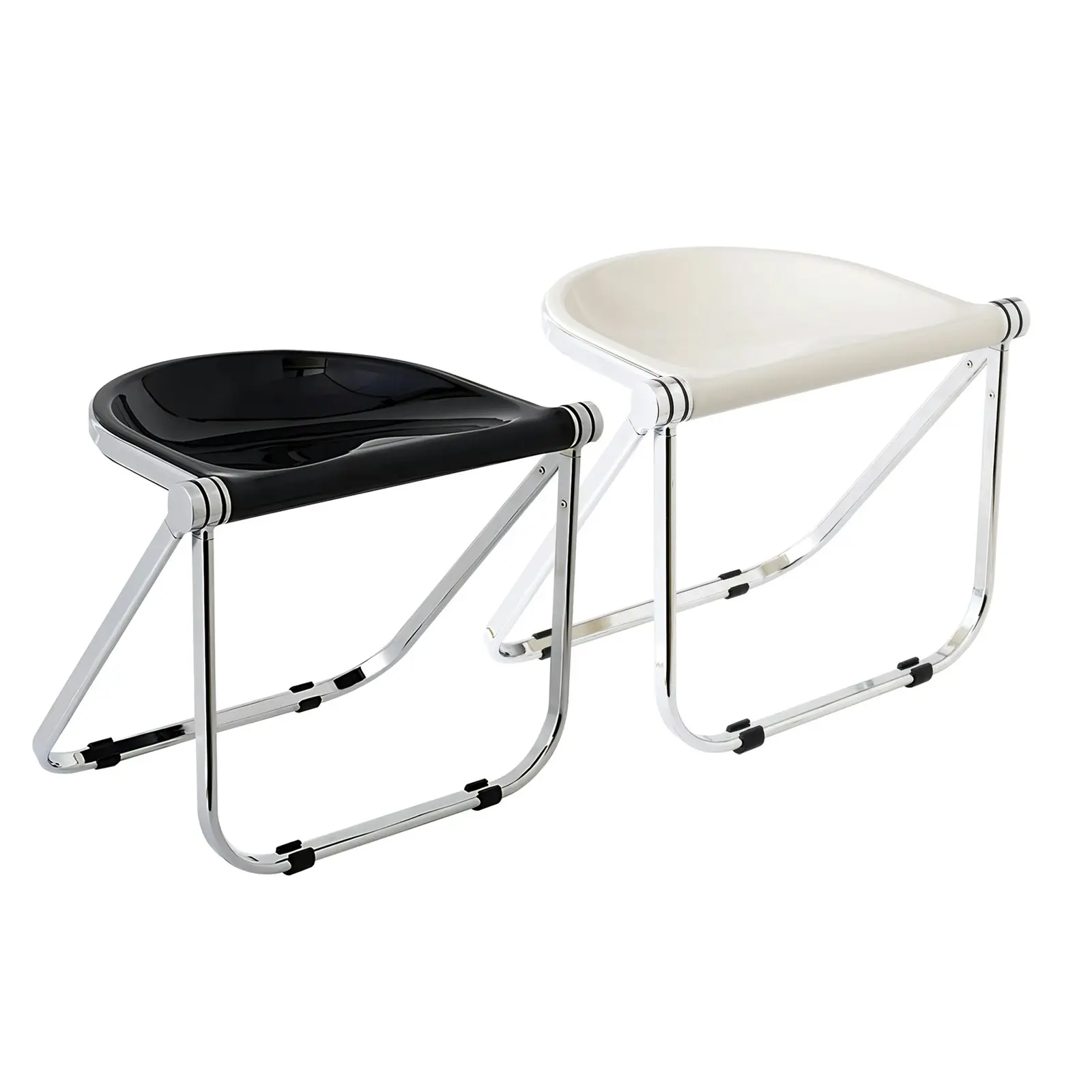 Folding Stool Seat Portable Fold Chair Plastic Foldable Dining Room Chair | Replica Giancarlo Piretti Pluff Stools