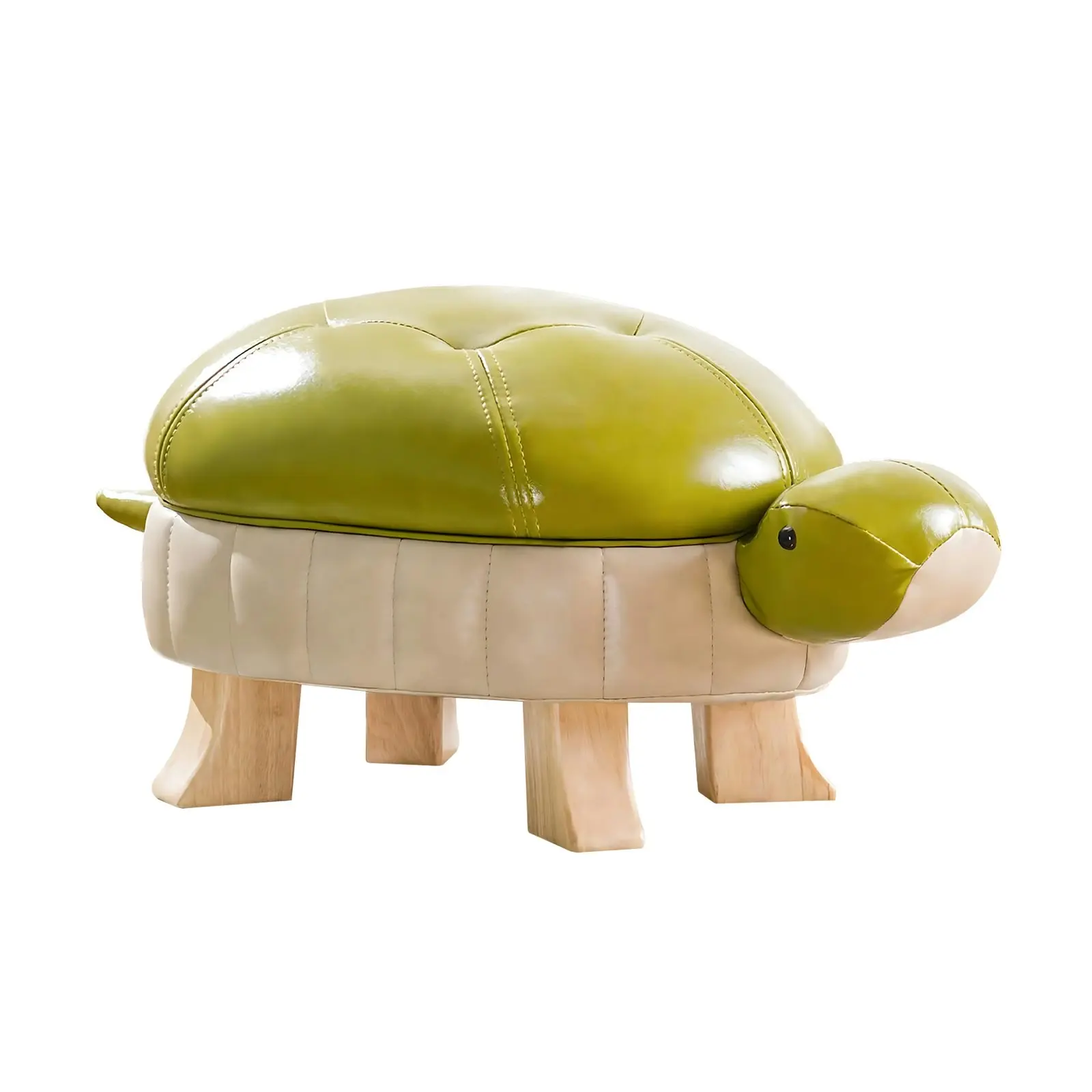 Kids Ottoman Seat Foot Rest Stool Bedroom Turtle Chair Leather Seat