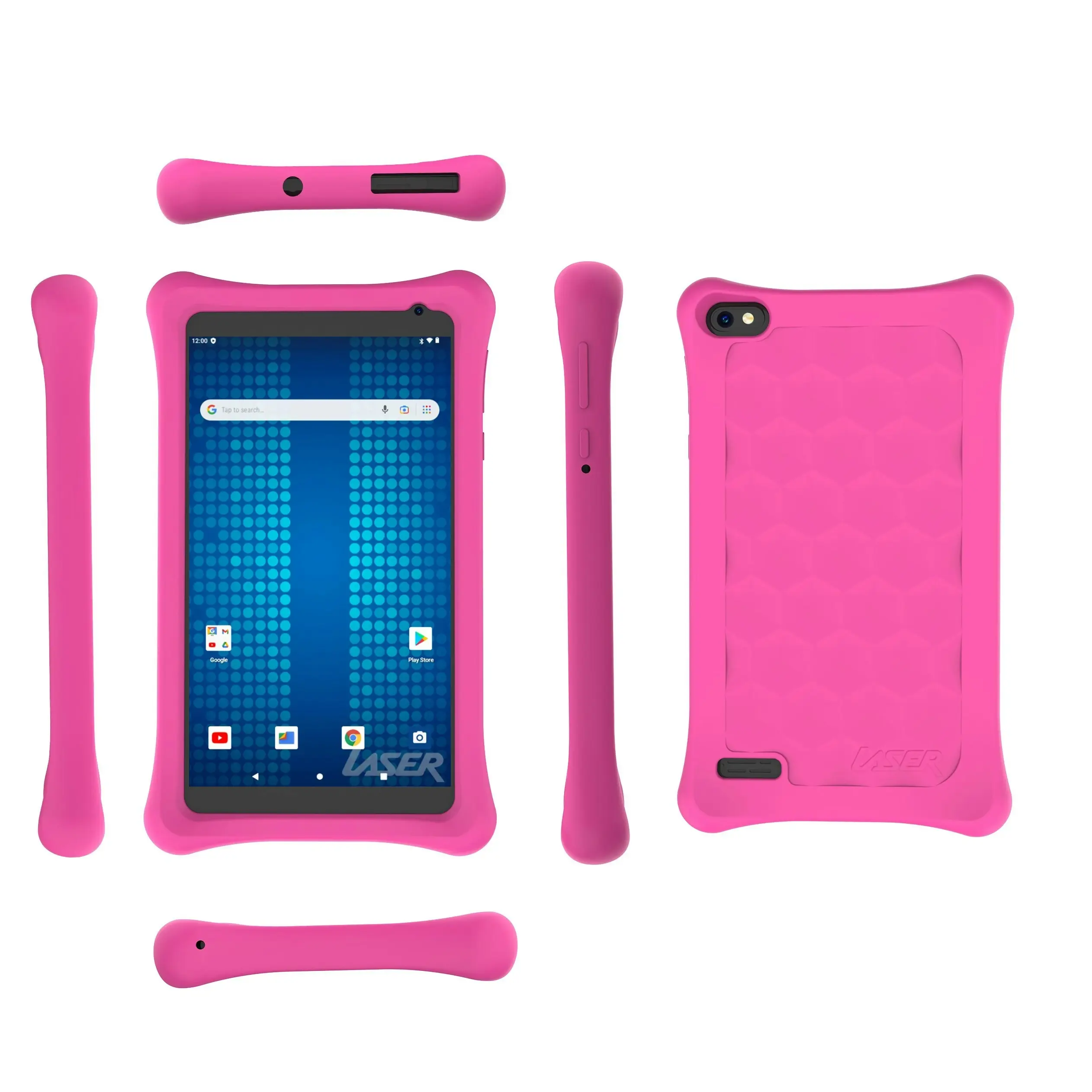 Laser 7 Inch Android 13 Tablet 3GB RAM 32GB Pink Case