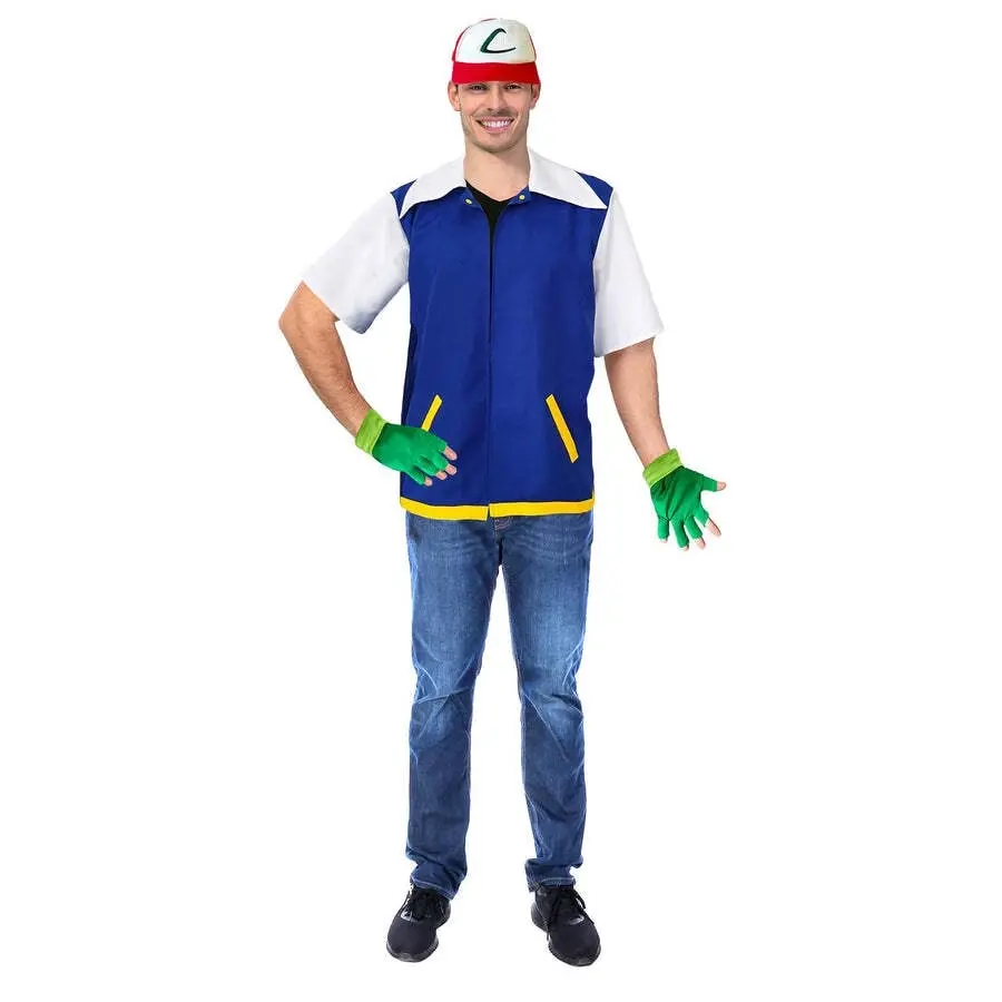 Monster Trainer Ash Ketchum Pokemon Book Week Adult Costume