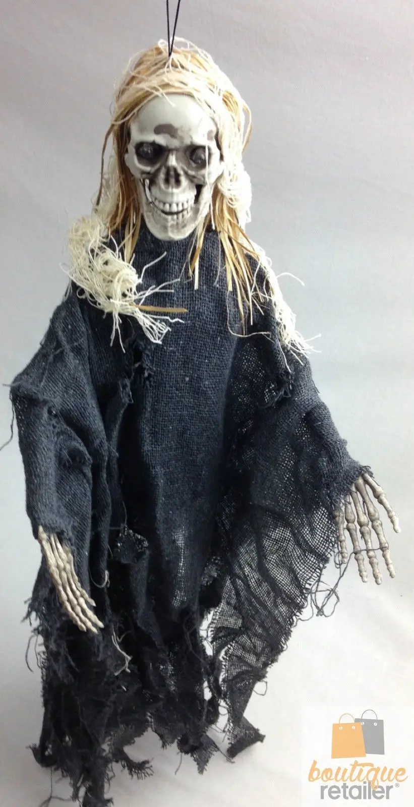 HALLOWEEN Moving Skeleton Skull Creepy Sound Activated Hanging Prop Scary Witch