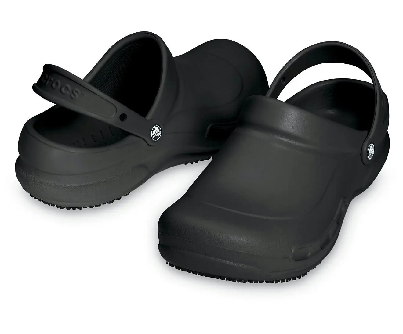 Crocs Bistro Slip Resistant Clogs Shoes Sandals Work Occupational - Black - Mens US 9/Womens US 11