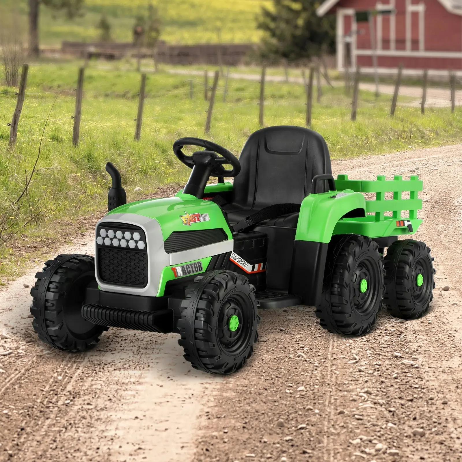 Mazam Kids Ride On Car Tractor Toy 12V Electric Remote Control Green