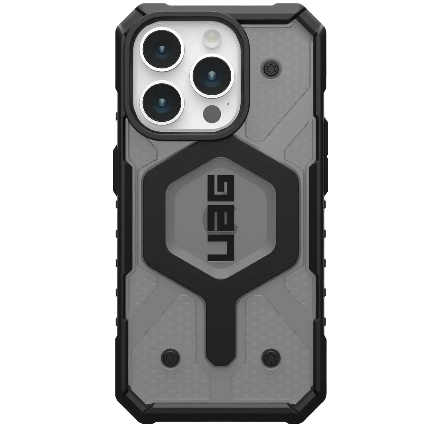 UAG Pathfinder Clear Magsafe Case For Iphone 16 Pro Max - Ash/black Stand