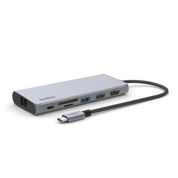 Belkin Connect Usb-c 7-in-1 Docking Station - Grey