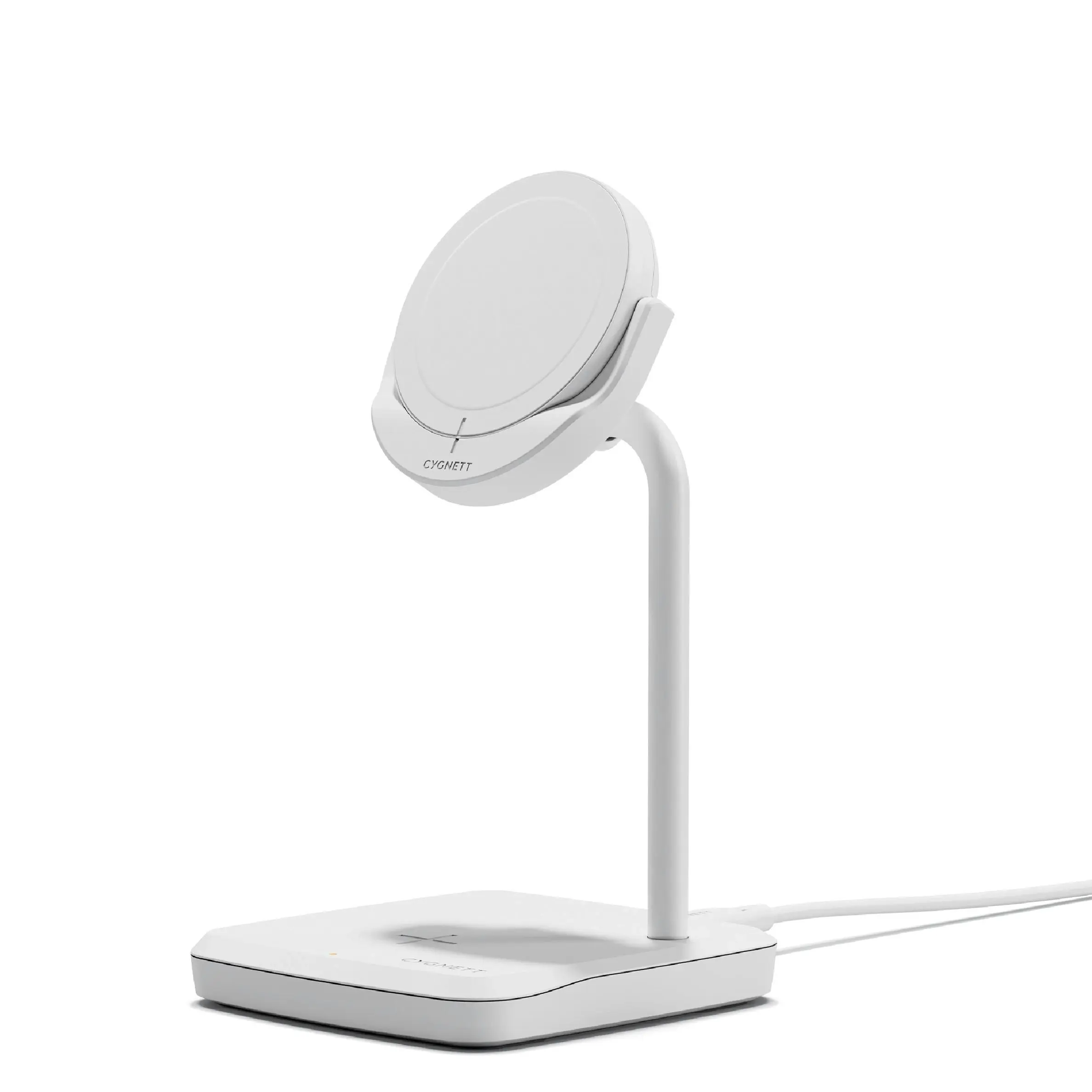 Cygnett Chargebase Qi2 2-in-1 Magnetic 15w Wireless Charger - White