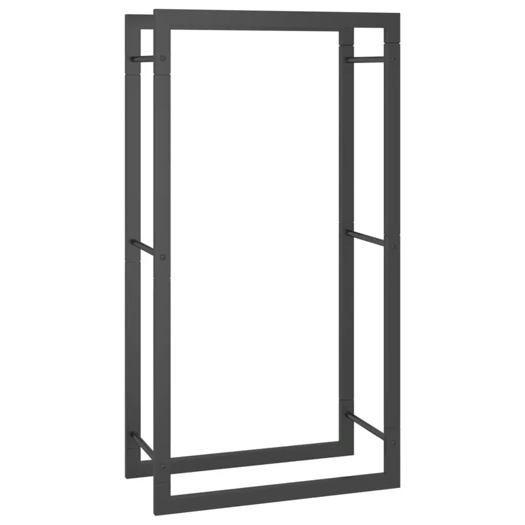 Firewood Rack Matt Black 50x28x94 cm Steel 350305