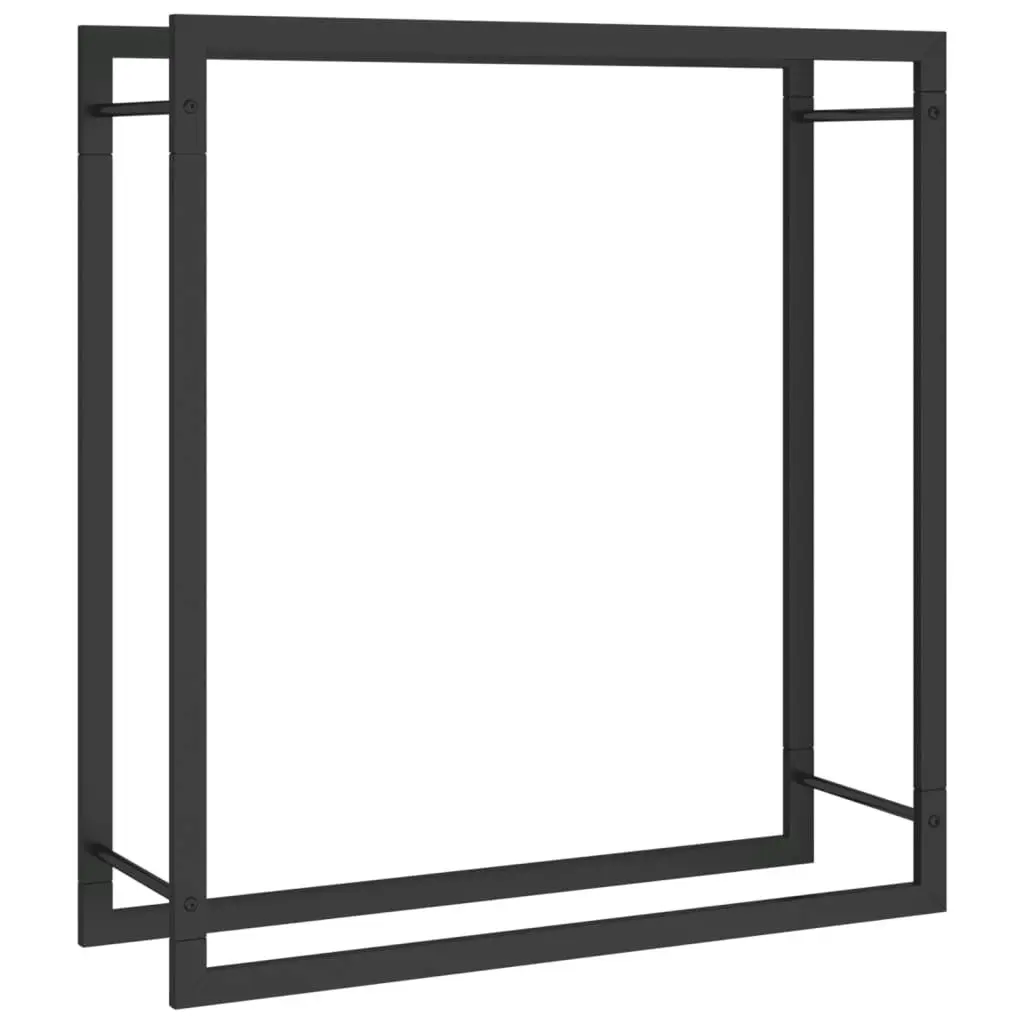 Firewood Rack Matt Black 80x28x86 cm Steel 350307