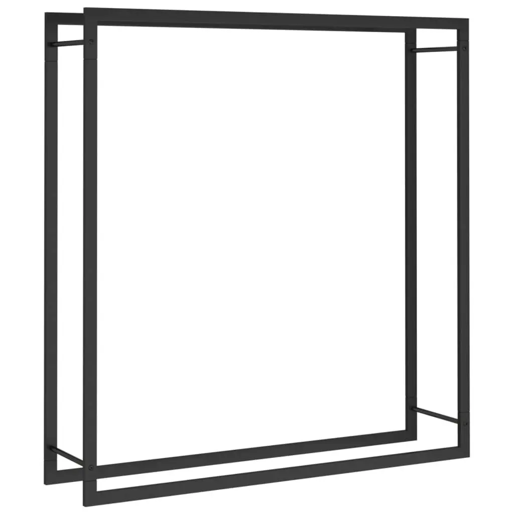 Firewood Rack Matt Black 110x28x116 cm Steel 350310