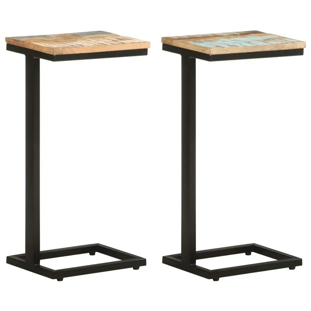 Side Tables 2 pcs 31.5x24.5x64.5 cm Solid Reclaimed Wood 321972