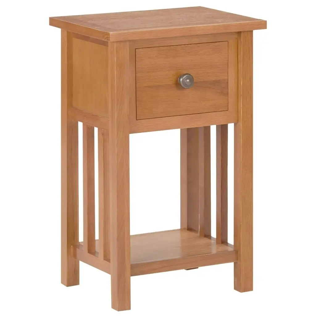 Magazine Table with Drawer 35x27x55 cm Solid Oak Wood 289182