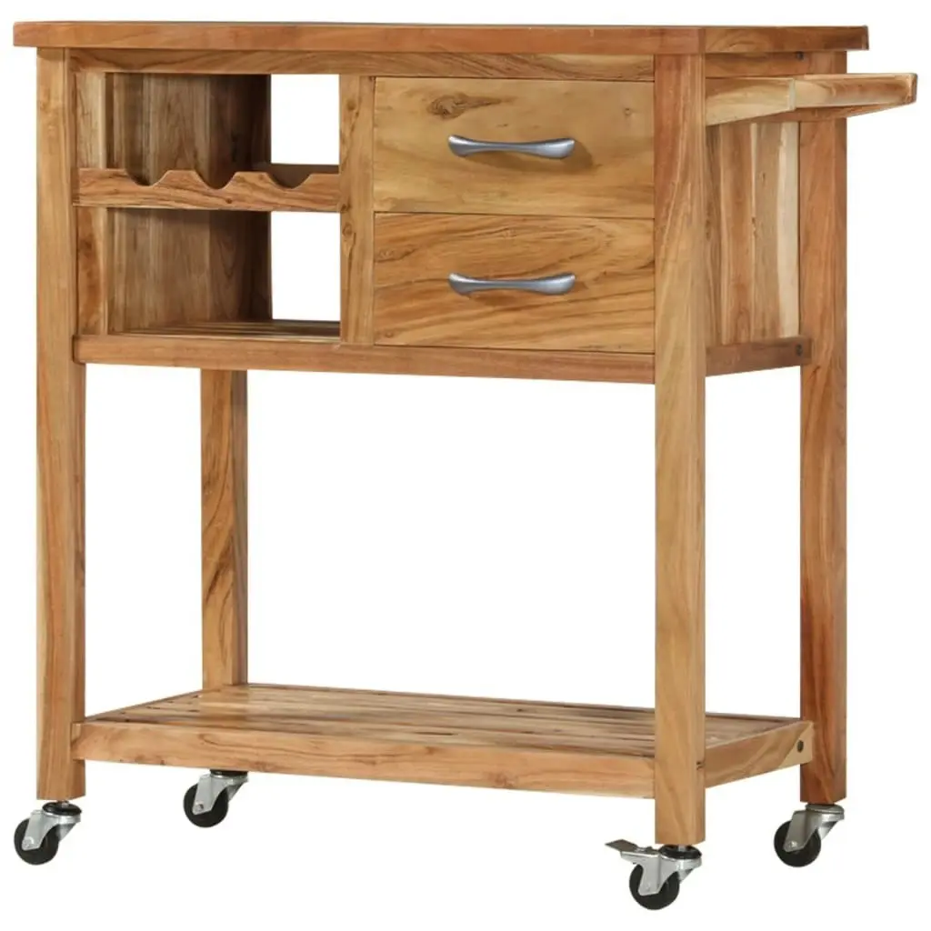 Kitchen Trolley 80x45x91 cm Solid Acacia Wood 282754