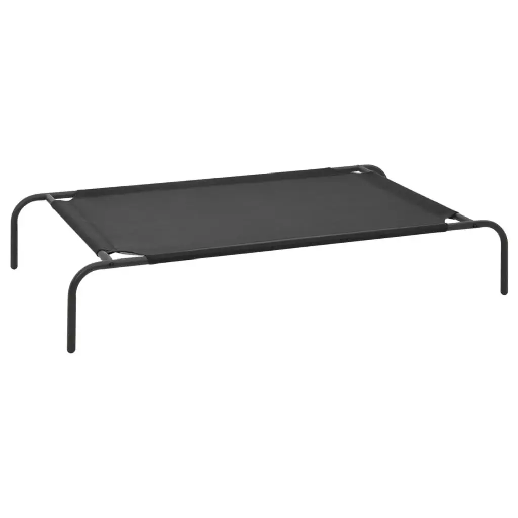 Elevated Dog Bed Black L Textilene 170662