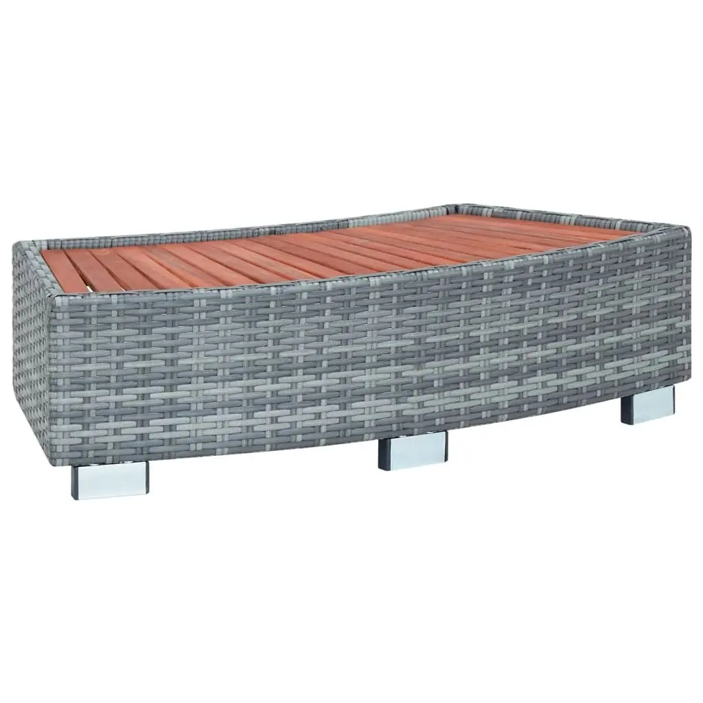 Spa Step Grey Poly Rattan 92x45x25 cm 46461