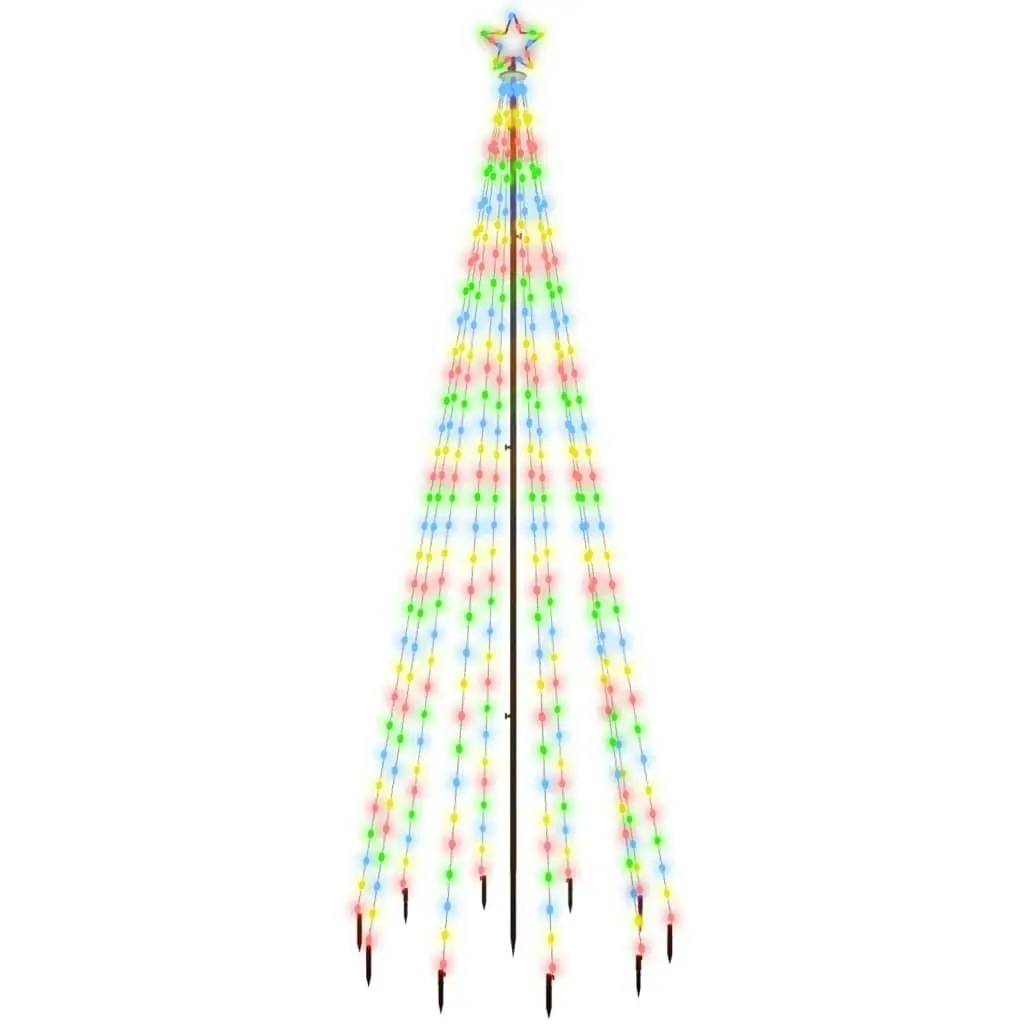 Christmas Tree with Spike Colourful 310 LEDs 300 cm 343556