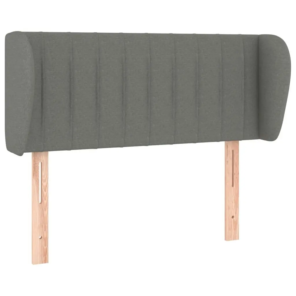 Headboard with Ears Dark Grey 103x23x78/88 cm Fabric 3117373