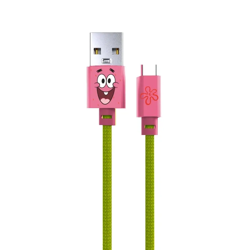 SpongeBob Patrick 1M USB-C to USB-A Fast Charge Cable Nickelodeon