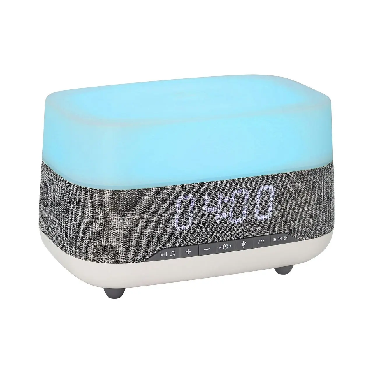 Laser Ambient Diffuser Clock Radio with Bluetooth Speaker & Light