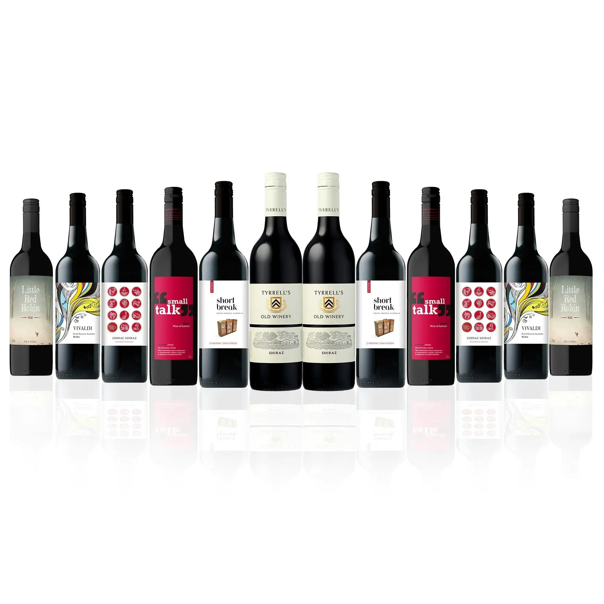 Mixed Cases Mixed Aussie Red Dozen Feat. Tyrrell's Old Winery Shiraz (12 Bottles)