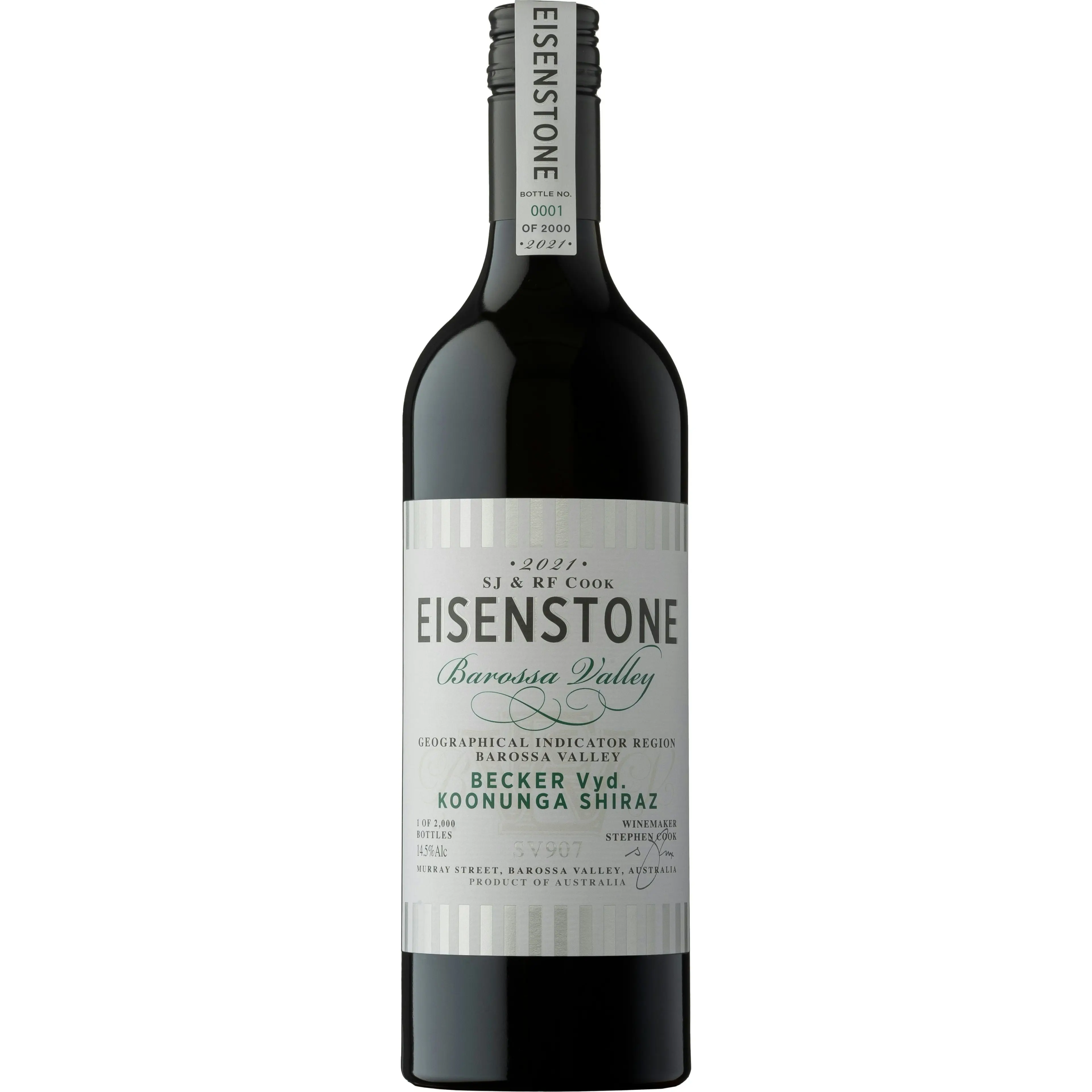 Eisenstone 'becker' Shiraz Sv 2021  (6x750ml)