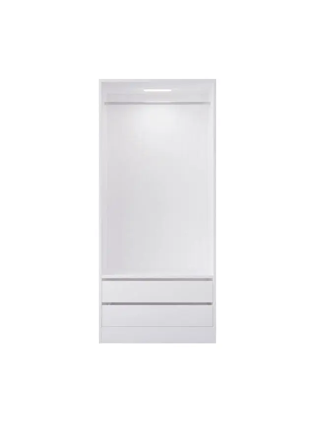 Botany Hanging Wardrobe with Drawers 800 - White