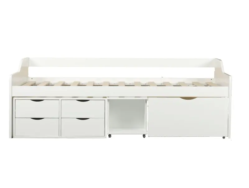 Glebe Day Bed with Drawers - White