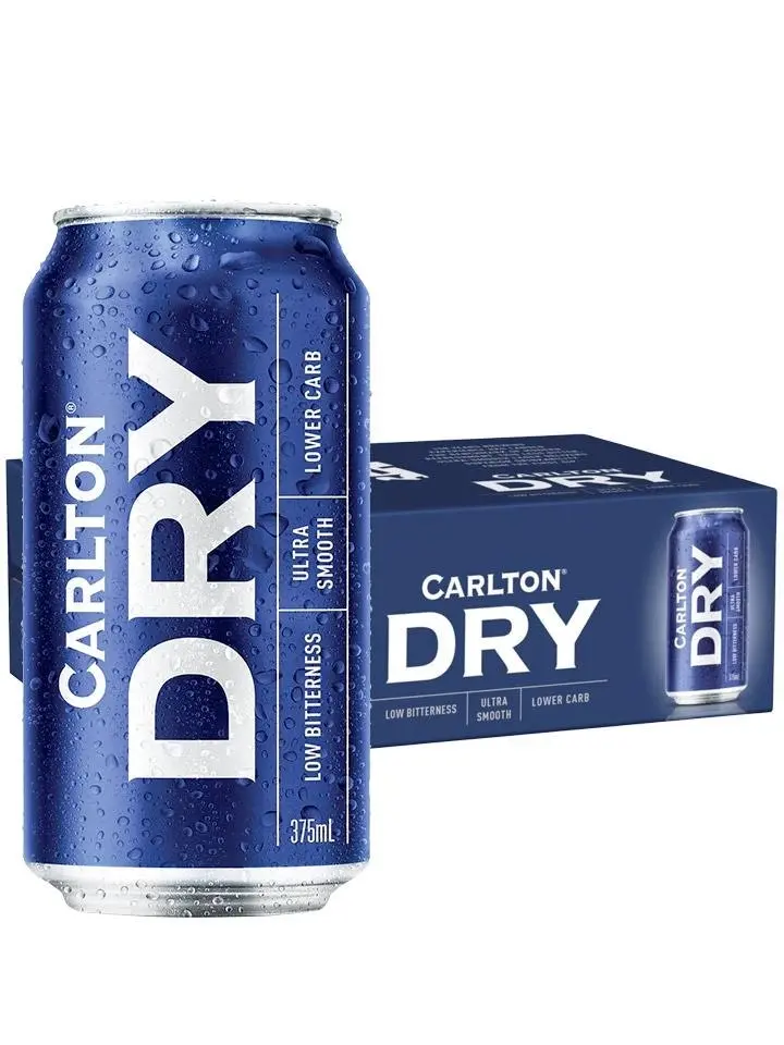 Carlton Dry Beer Case 24 X 375ml Cans