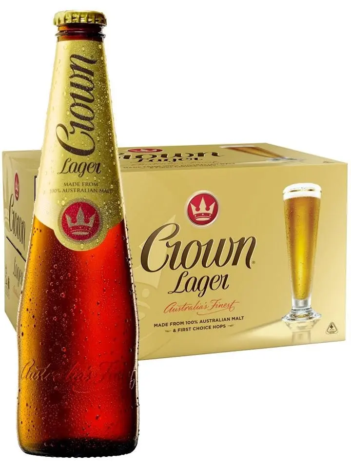 Crown Lager Beer Case 4 X 6 Pack 375ml Bottles