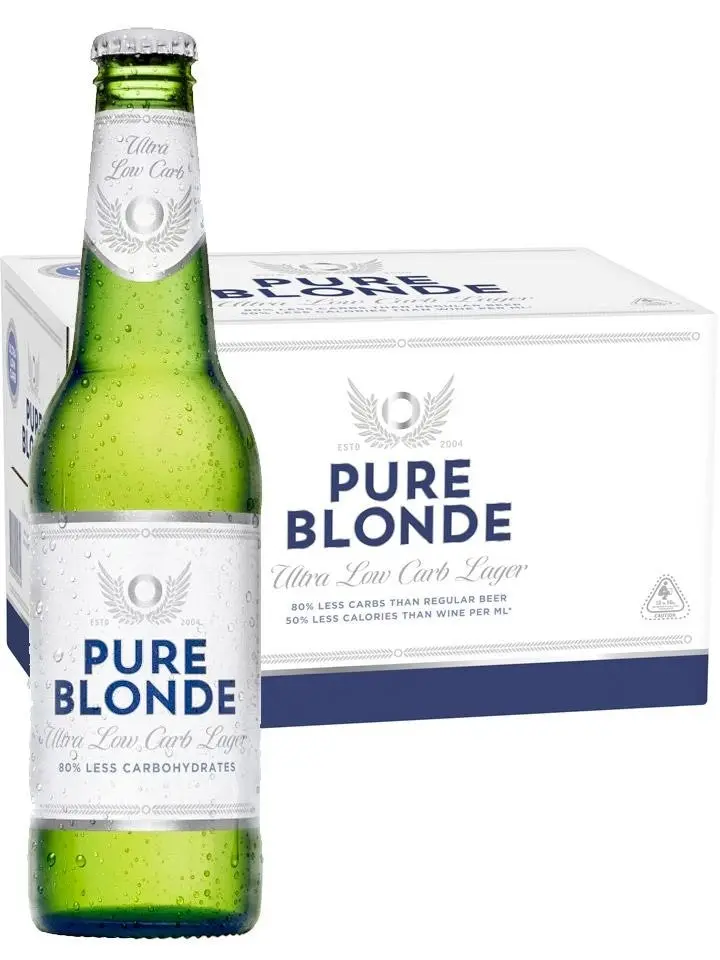 Pure Blonde Ultra Low Carb Lager Case 4 X 6 Pack 355ml Bottles